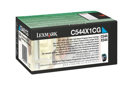 738197  C544X1CG Toner LEXMARK C544X1CG 4K bl&#229; 